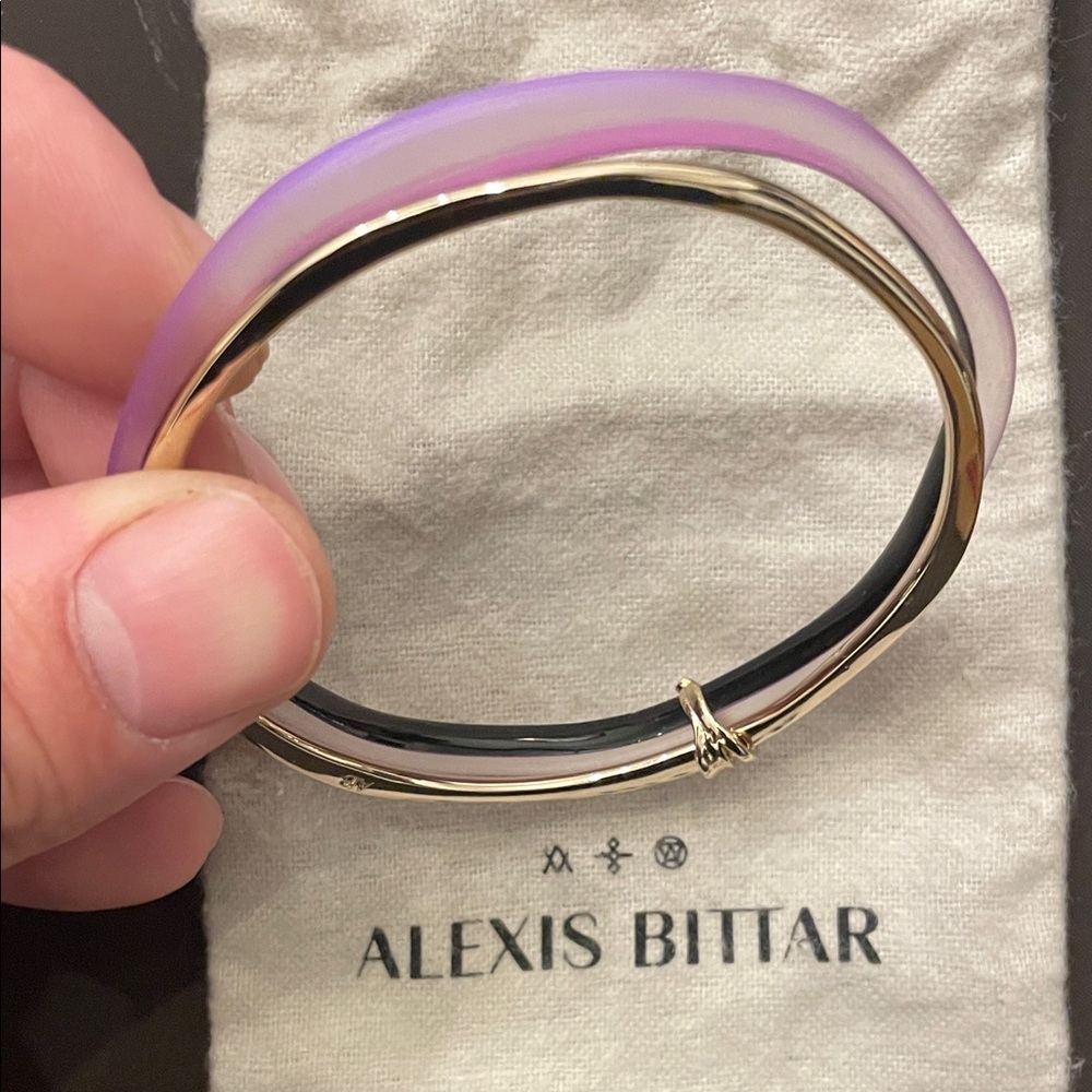 Alexis Bittar Lavender and Gold Bracelet
